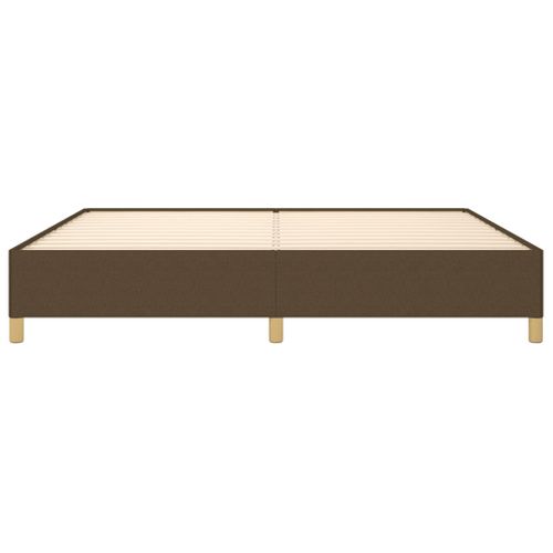 Cadre De Lit Sans Matelas Marron Foncé 200x200 Cm Tissu