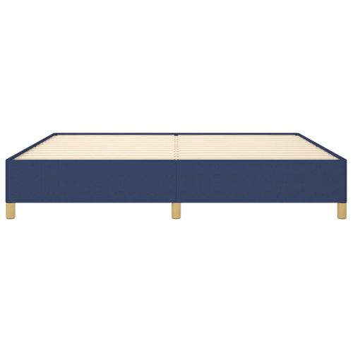 Cadre De Lit Sans Matelas Bleu 200x200 Cm Tissu