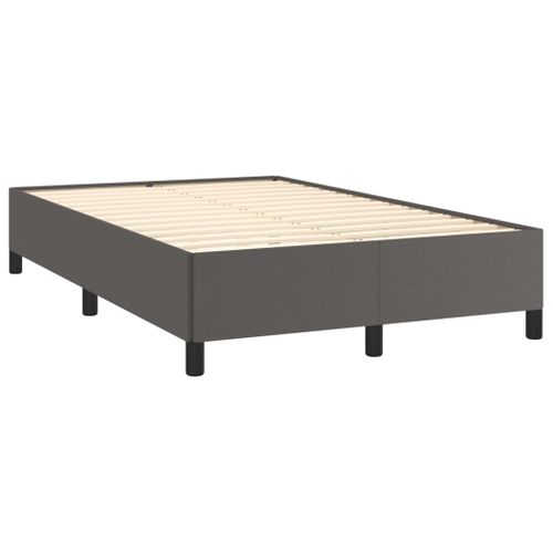 Cadre De Lit Sans Matelas Gris 120x200 Cm Simili