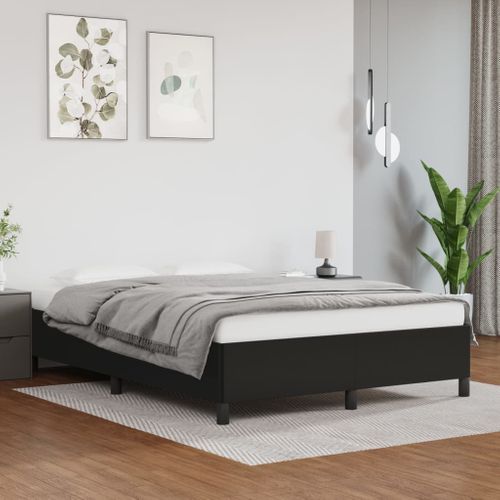 Cadre De Lit Sans Matelas Noir 140x190 Cm Simili