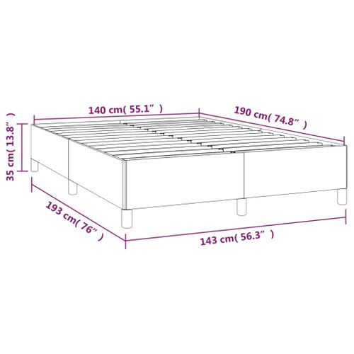 Cadre De Lit Sans Matelas Noir 140x190 Cm Simili