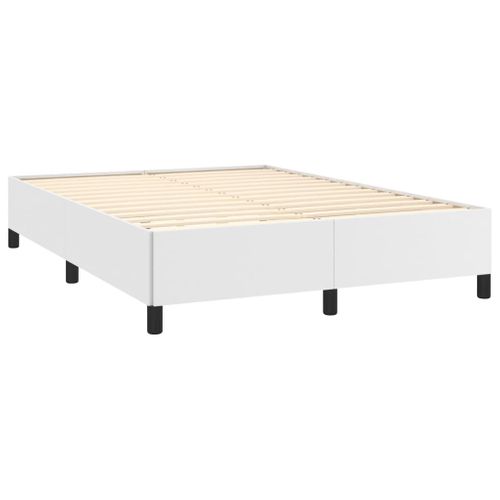 Cadre De Lit Sans Matelas Blanc 140x190 Cm Simili