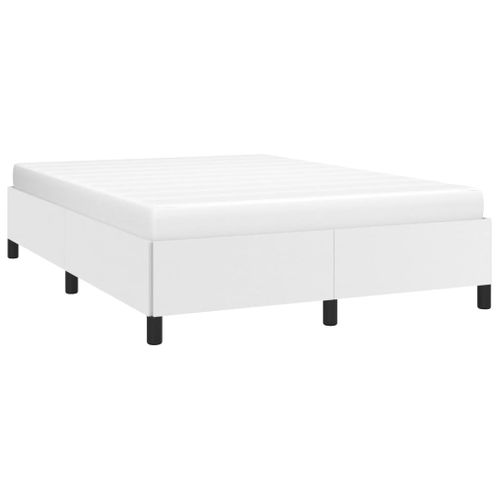Cadre De Lit Sans Matelas Blanc 140x190 Cm Simili