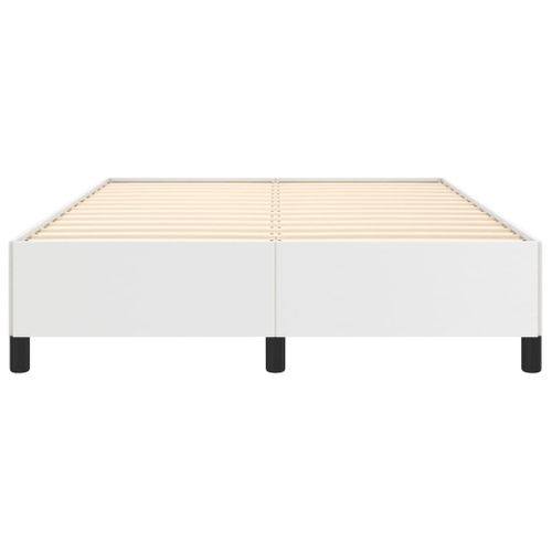 Cadre De Lit Sans Matelas Blanc 140x190 Cm Simili