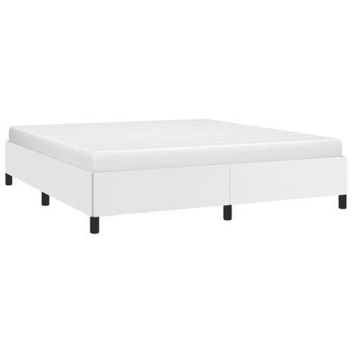 Cadre De Lit Sans Matelas Blanc 180x200 Cm Simili