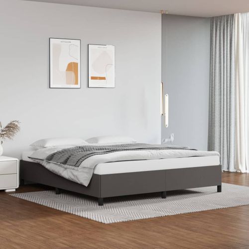 Cadre De Lit Sans Matelas Gris 180x200 Cm Simili