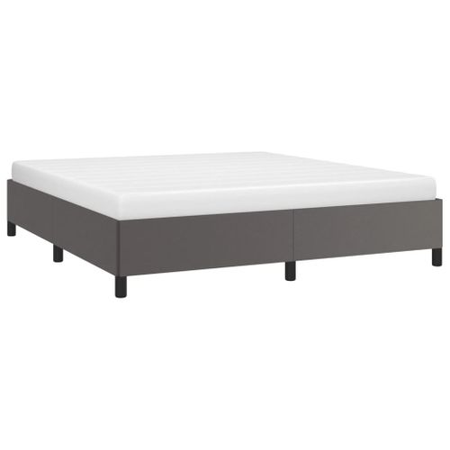 Cadre De Lit Sans Matelas Gris 180x200 Cm Simili