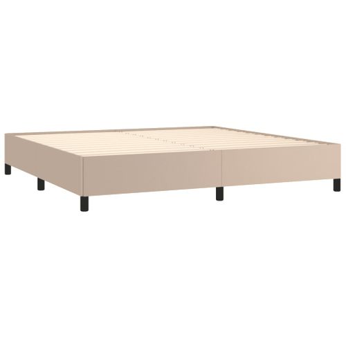 Cadre De Lit Sans Matelas Cappuccino 200x200 Cm Simili
