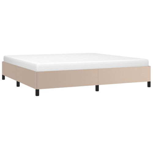 Cadre De Lit Sans Matelas Cappuccino 200x200 Cm Simili