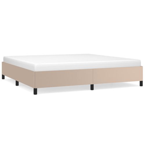 Cadre De Lit Sans Matelas Cappuccino 200x200 Cm Simili