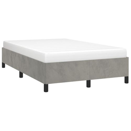 Cadre De Lit Sans Matelas Gris Clair 120x200 Cm Velours