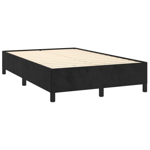 Cadre De Lit Sans Matelas Noir 120x200 Cm Velours