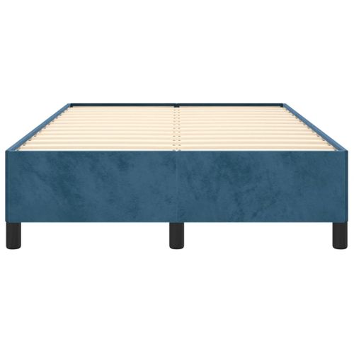 Cadre De Lit Sans Matelas Bleu Foncé 120x200 Cm Velours