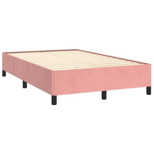 Cadre De Lit Sans Matelas Rose 120x200 Cm Velours