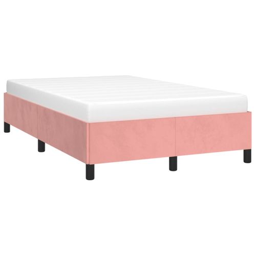 Cadre De Lit Sans Matelas Rose 120x200 Cm Velours