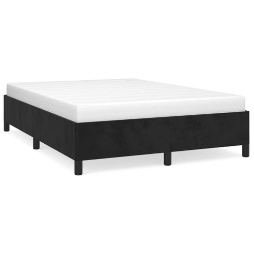 Cadre De Lit Sans Matelas Noir 140x190 Cm Velours