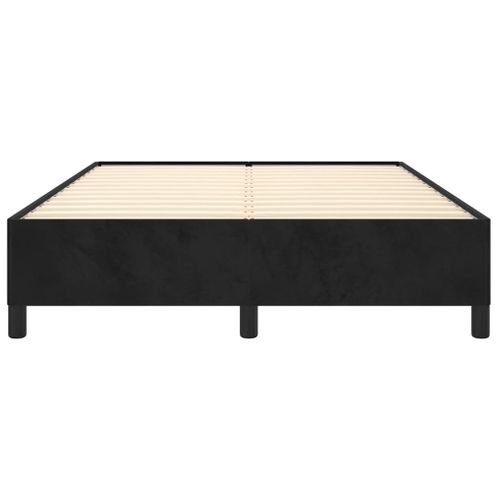Cadre De Lit Sans Matelas Noir 140x190 Cm Velours