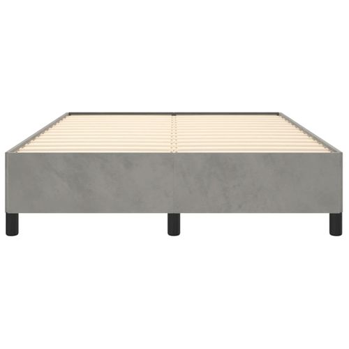 Cadre De Lit Sans Matelas Gris Clair 140x200 Cm Velours