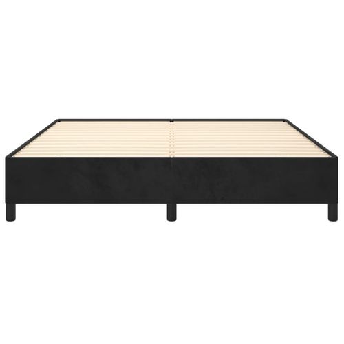 Cadre De Lit Sans Matelas Noir 160x200 Cm Velours