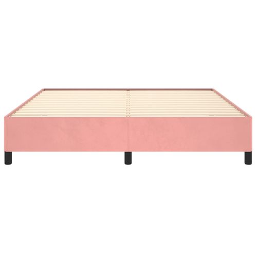 Cadre De Lit Sans Matelas Rose 160x200 Cm Velours