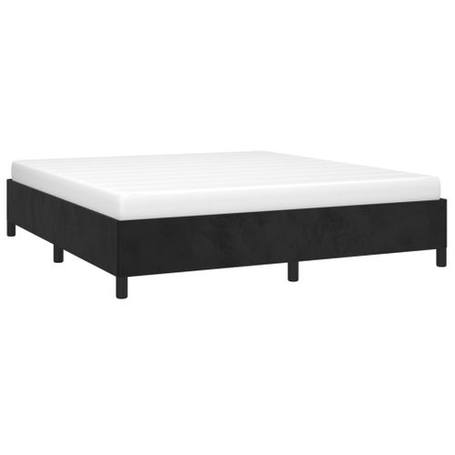Cadre De Lit Sans Matelas Noir 180x200 Cm Velours