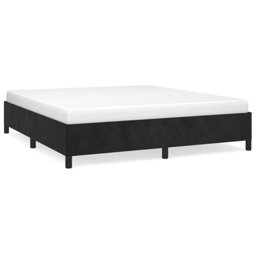 Cadre De Lit Sans Matelas Noir 180x200 Cm Velours