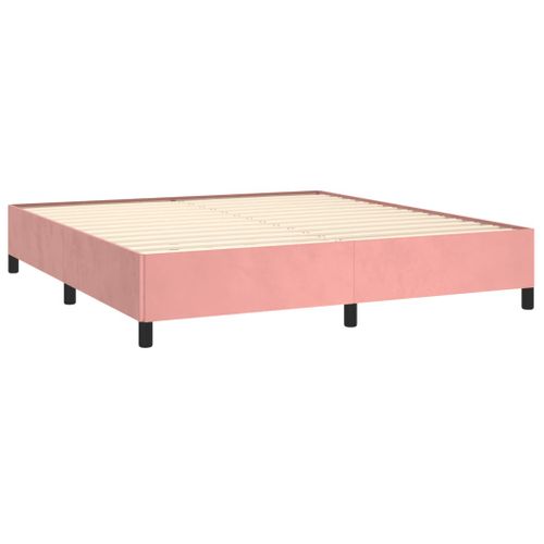 Cadre De Lit Sans Matelas Rose 180x200 Cm Velours