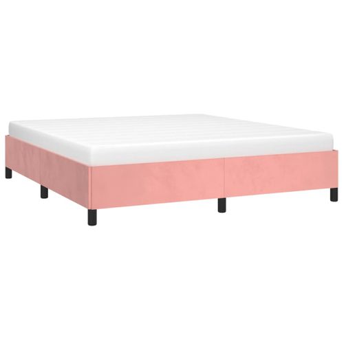 Cadre De Lit Sans Matelas Rose 180x200 Cm Velours