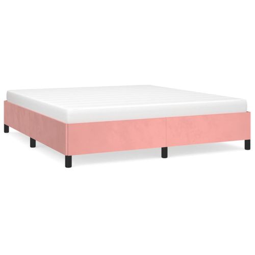 Cadre De Lit Sans Matelas Rose 180x200 Cm Velours