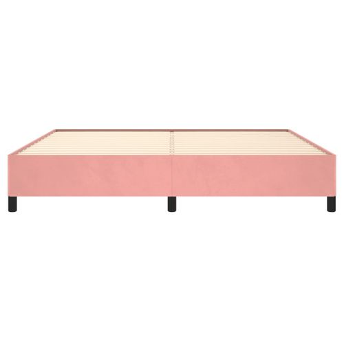 Cadre De Lit Sans Matelas Rose 200x200 Cm Velours