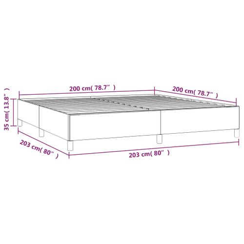 Cadre De Lit Sans Matelas Rose 200x200 Cm Velours