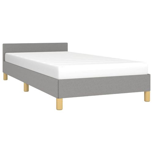 Cadre De Lit Sans Matelas Gris Clair 100x200 Cm Tissu