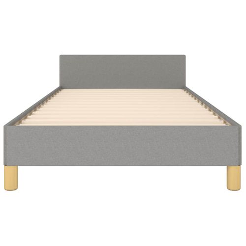 Cadre De Lit Sans Matelas Gris Clair 100x200 Cm Tissu
