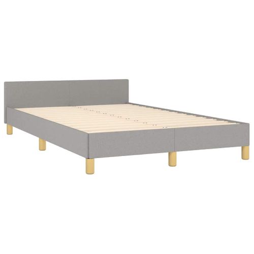 Cadre De Lit Sans Matelas Gris Clair 120x200 Cm Tissu