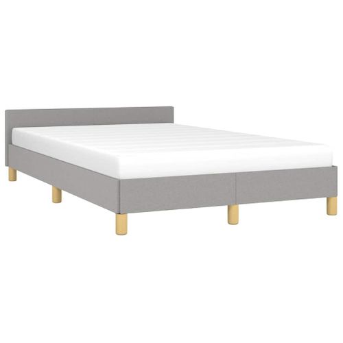 Cadre De Lit Sans Matelas Gris Clair 120x200 Cm Tissu