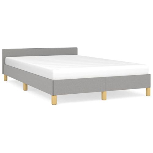 Cadre De Lit Sans Matelas Gris Clair 120x200 Cm Tissu