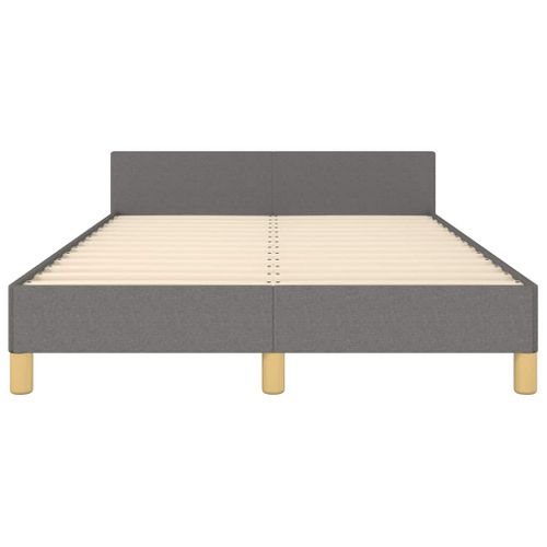 Cadre De Lit Sans Matelas Gris Foncé 120x200 Cm Tissu