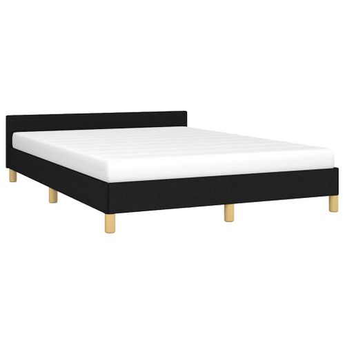 Cadre De Lit Sans Matelas Noir 140x190 Cm Tissu