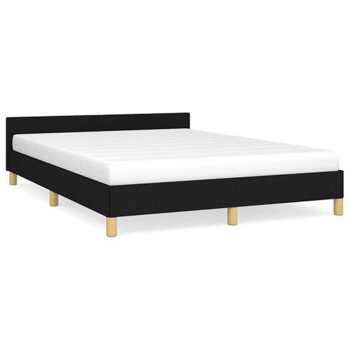 Cadre De Lit Sans Matelas Noir 140x190 Cm Tissu