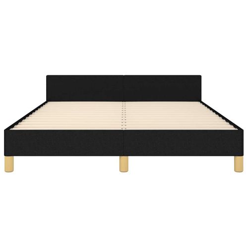 Cadre De Lit Sans Matelas Noir 140x190 Cm Tissu