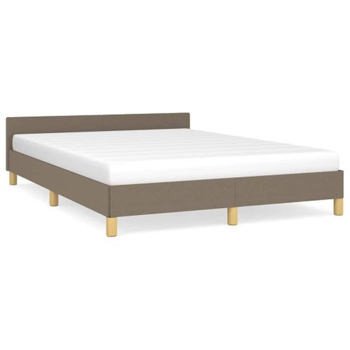 Cadre De Lit Sans Matelas Taupe 140x200 Cm Tissu