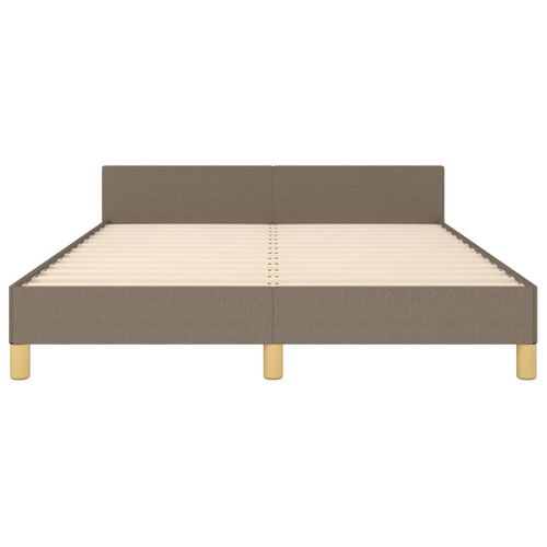 Cadre De Lit Sans Matelas Taupe 140x200 Cm Tissu