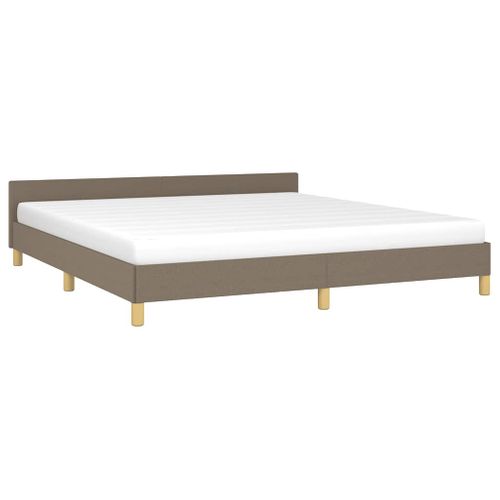 Cadre De Lit Sans Matelas Taupe 160x200 Cm Tissu