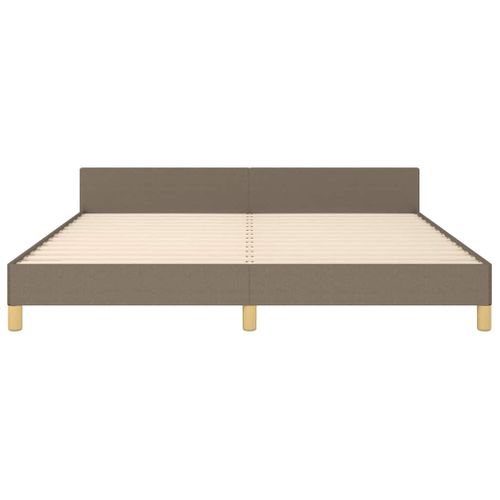 Cadre De Lit Sans Matelas Taupe 160x200 Cm Tissu