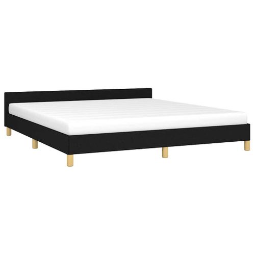 Cadre De Lit Sans Matelas Noir 180x200 Cm Tissu