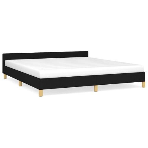 Cadre De Lit Sans Matelas Noir 180x200 Cm Tissu