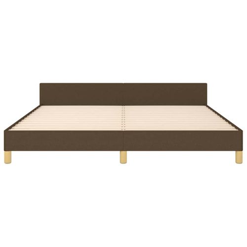 Cadre De Lit Sans Matelas Marron Foncé 180x200 Cm Tissu