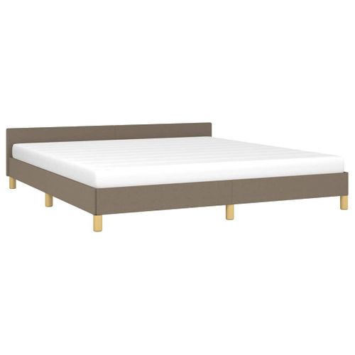Cadre De Lit Sans Matelas Taupe 180x200 Cm Tissu