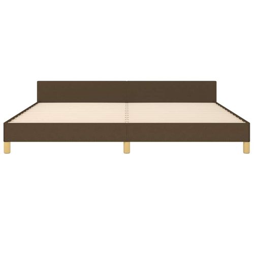 Cadre De Lit Sans Matelas Marron Foncé 200x200 Cm Tissu