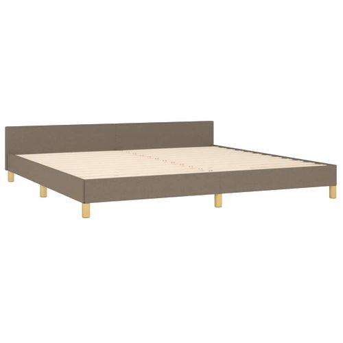 Cadre De Lit Sans Matelas Taupe 200x200 Cm Tissu